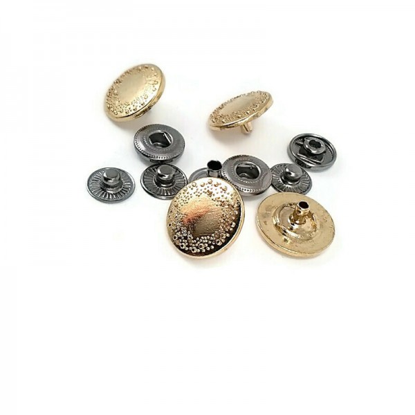 Snap Fasteners Decorative Patterned Metal  Snap Button 16 mm - 26 L E 794