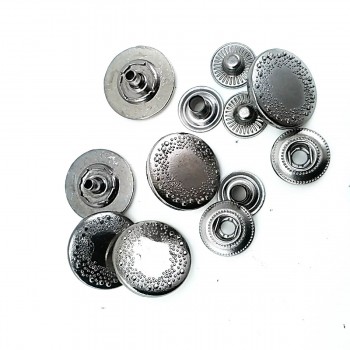 Çıtçıt Düğme Dekoratif Desenli Metal 16 mm - 26 boy E 794
