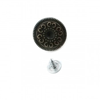 Desenli Kot Düğmesi 20 mm 32 Boy E 1068
