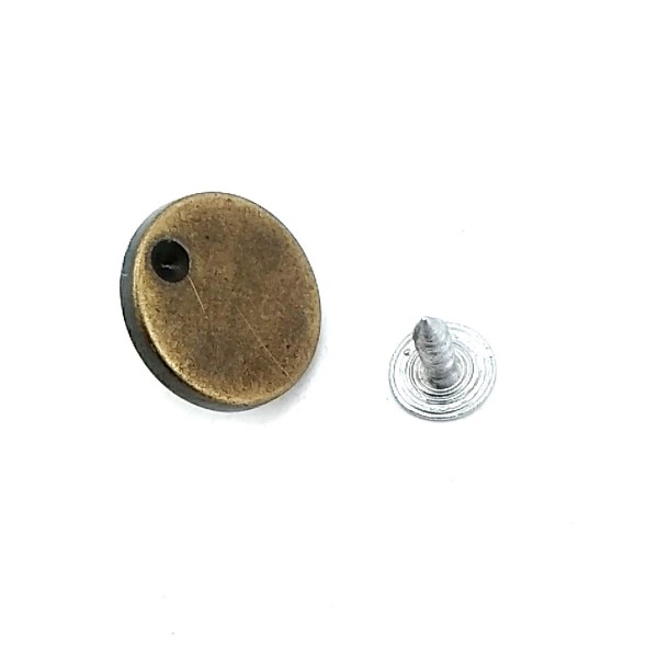 Tek Taşlı Düz Para Şekil Kot Düğmesi 17 mm 27 Boy E 1192