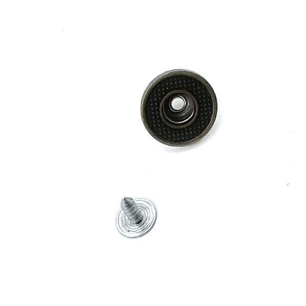 Nokta Desenli Ortası Delik Kot Düğmesi 17 mm 27 Boy E 1371