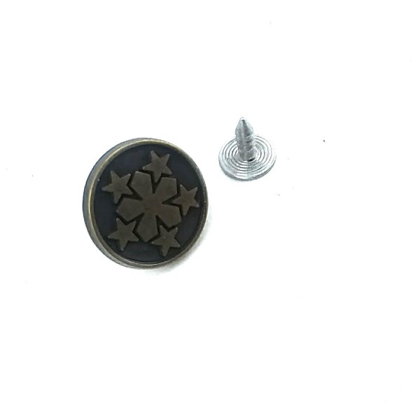 Yıldız Desenli Kot Düğmesi 17 mm - 28 Boy E 1378