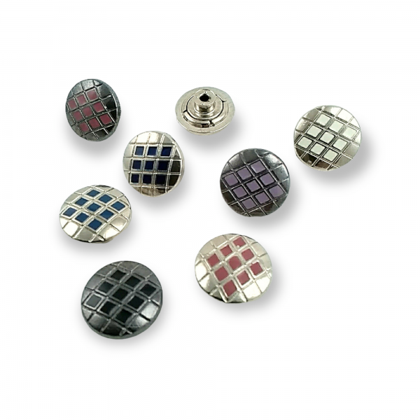 Jeans Button Enameled Button Square Patterned 20 mm 32 L E 223