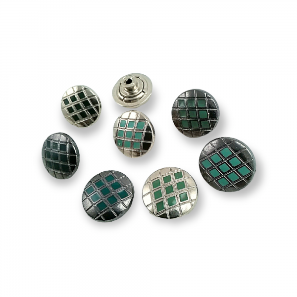 Jeans Button Enameled Button Square Patterned 20 mm 32 L E 223