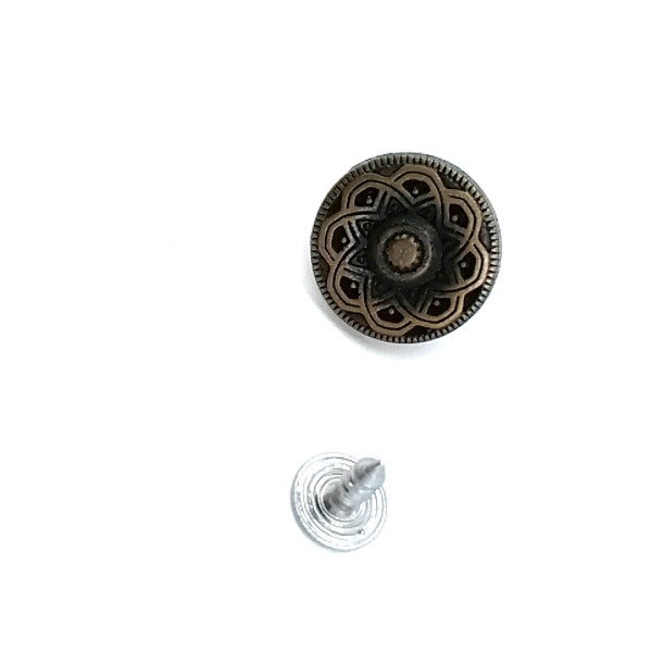 Kot Düğmesi Dekoratif Desenli 17 mm 28 boy E 309