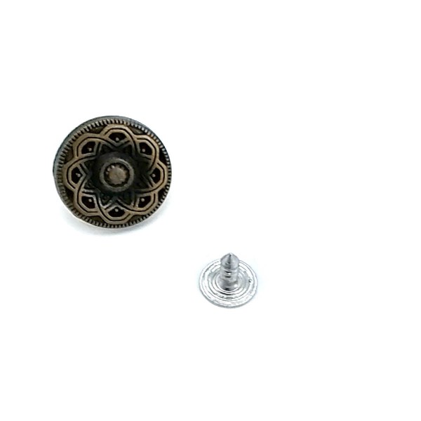 Jeans Button with Decorative Pattern 17 mm 28 L E 309