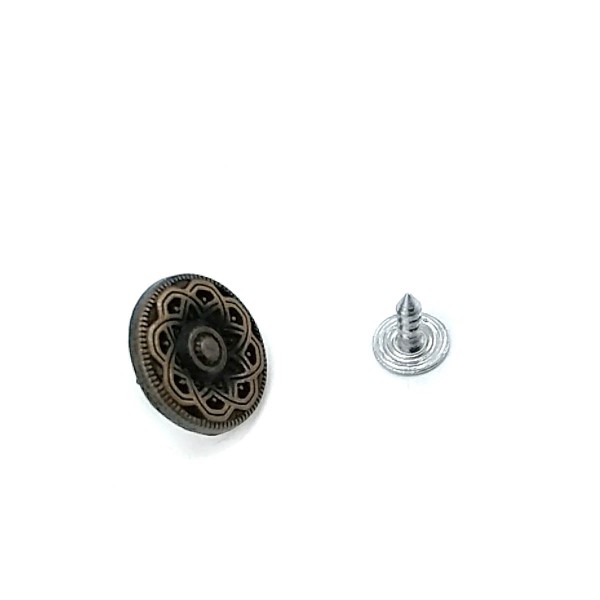 Kot Düğmesi Dekoratif Desenli 17 mm 28 boy E 309