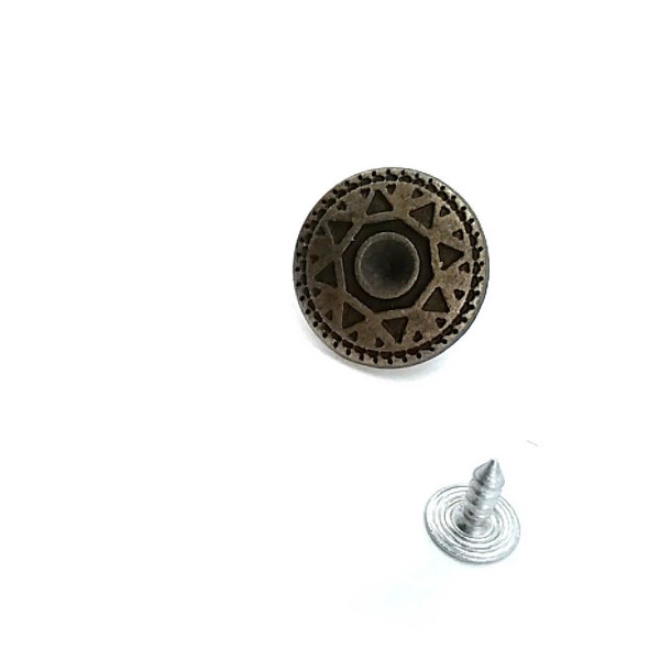 Kot Düğmesi Güneş Desenli  Taşlı Düğme 20 mm 32 Boy E 334