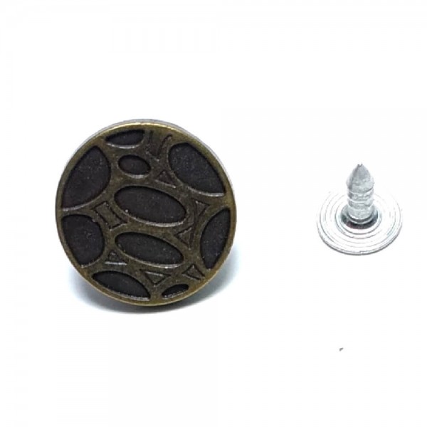 Desenli Kot Düğmesi 17 mm 28 Boy E 848