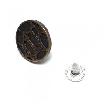 Desenli Kot Düğmesi 17 mm 28 Boy E 848