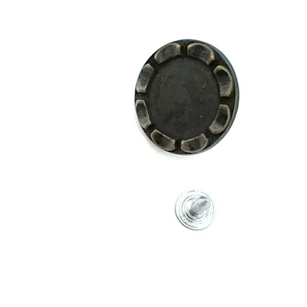 Mineli Kenarları Desenli Kot Düğmesi 22 mm 37 Boy E 868