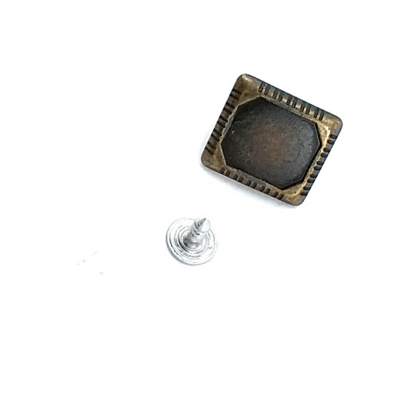 Dikdörtgen Mineli Kot Düğmesi 19 x 17 mm E 885