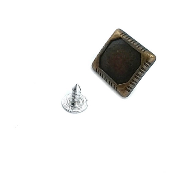 Dikdörtgen Mineli Kot Düğmesi 19 x 17 mm E 885