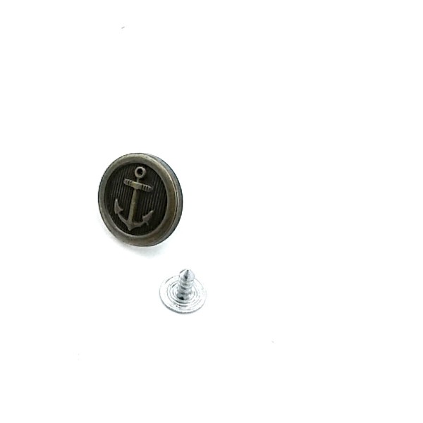 Çapa Desenli Çakma düğme  17 mm 28 Boy E 906