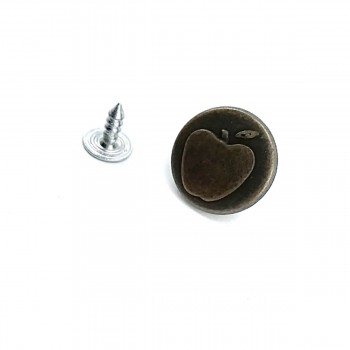 Elma Logolu Çakma Düğme 16 mm 26 boy E 931