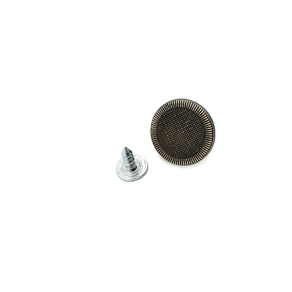 Noktalı ve Çizgili Çakma Düğme 16 mm 26 Boy E 974