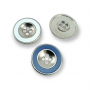 İki Delikli Mineli Metal 25 mm 40 boy Düğme Mont ve Trençkot Düğmesi E 774