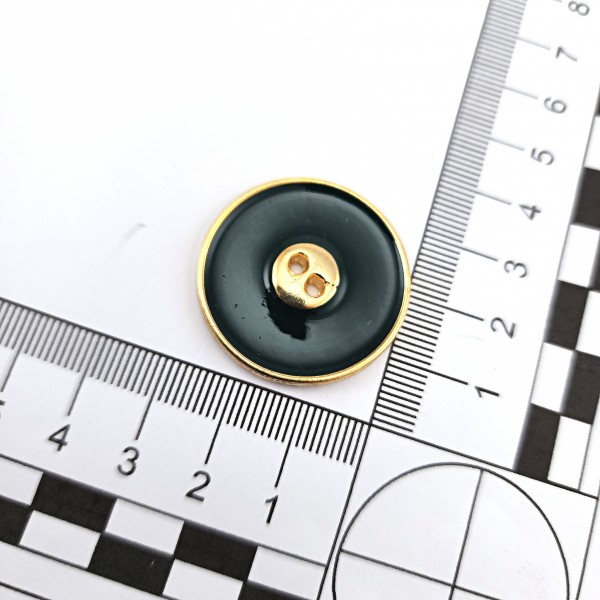 Two Holes Enameled Metal Button 31 mm 48 L Coat and Trench Coat Button E 702