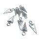 Zipper Pull 4 cm With Black Epoxy Triangle Shape Zipper Pulls for Coats and Jackets E 1787