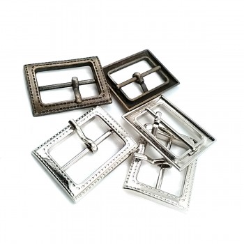 Rectangle Belt Buckle 2.5 cm Edge Patterned Clothing Buckle E 1576