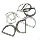Metal D Ring  2.6 cm Non Welded Nickel Plated Loop Ring for Buckle Straps Bags Belt E 766