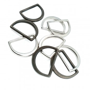 Metal D Ring  2.6 cm Non Welded Nickel Plated Loop Ring for Buckle Straps Bags Belt E 766    