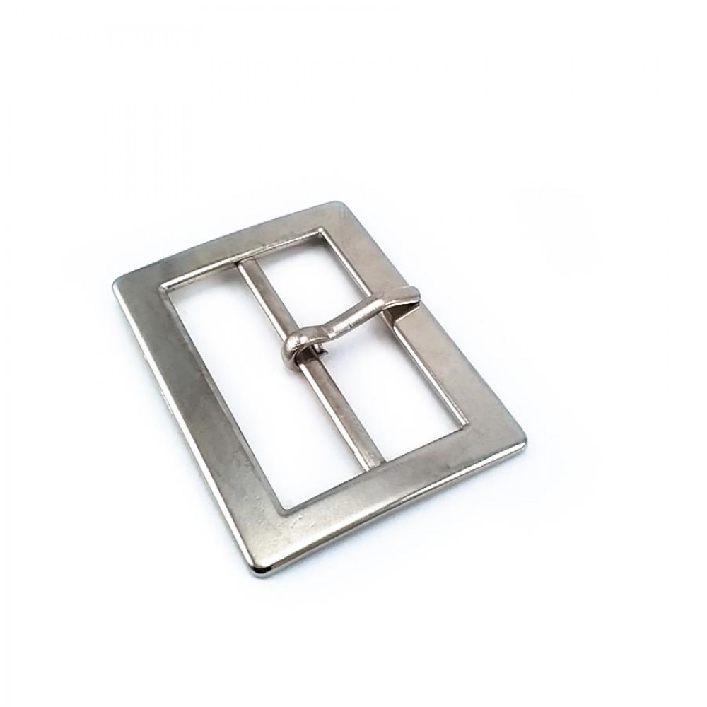 Center Buckle 4 cm Rectangular Plain Wide Edge Metal Buckle