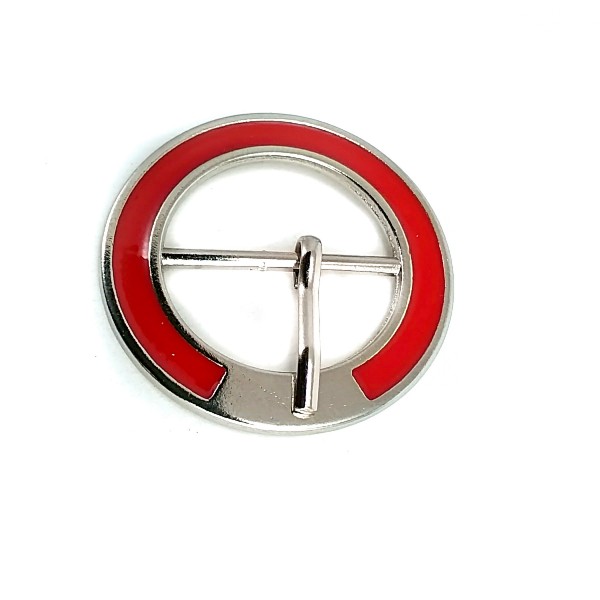 Center Bar Ring Clasp Metal Enamel Buckle 28 mm E 725 MN