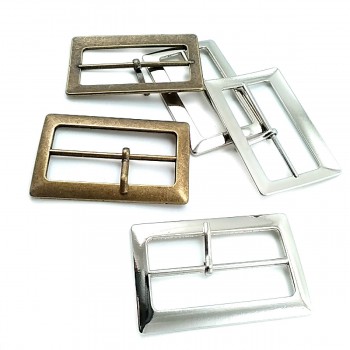 Rectangular Center Bar Buckle 5 cm Zamak Metal E 970