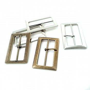 Rectangular Center Bar Buckle 5 cm Zamak Metal E 970