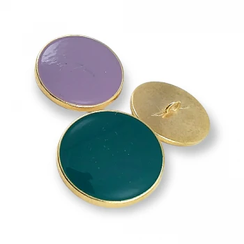 Enameled Shank Button 28.8mm Strained Coin Shape E 674 Enameled Shank Button 28.8mm Strained Coin Shape E 674